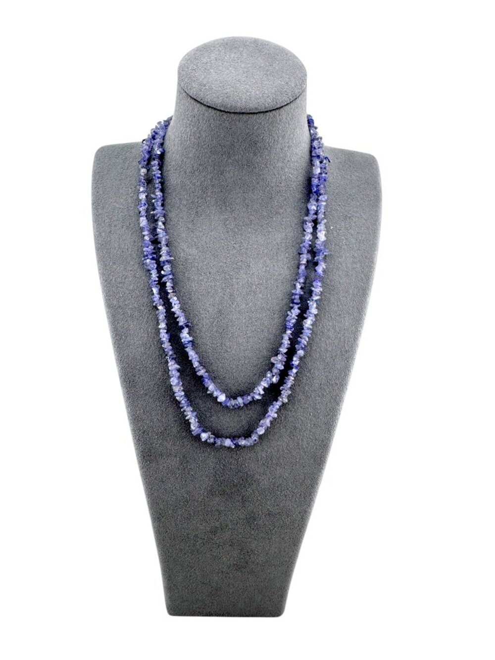 JTV Tanzanite Chip Necklace 34" Endless Genuine Gemstone Strand NWT